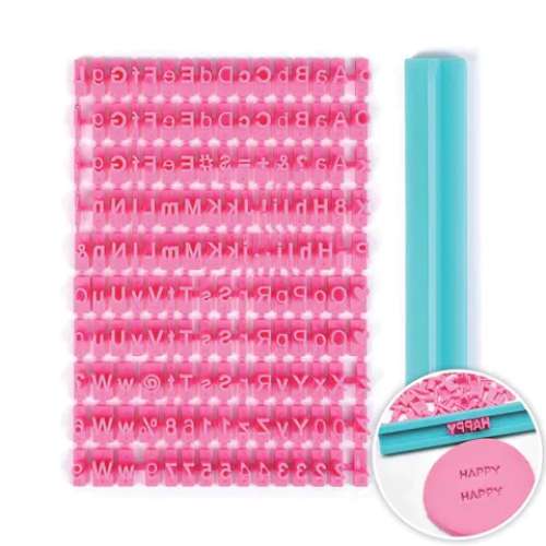 Alphabet and Number Cookie Press Set Extra - Click Image to Close